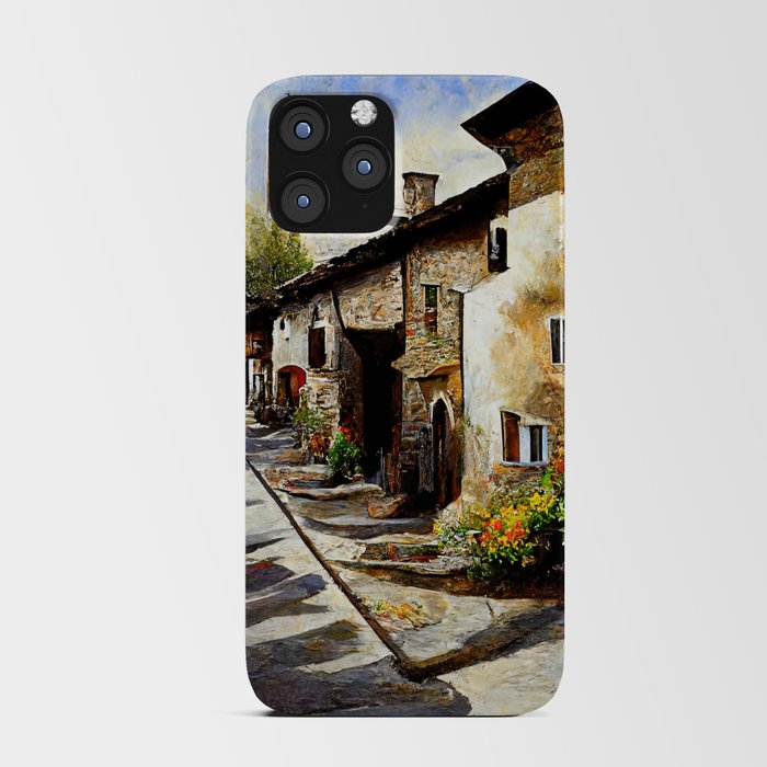 Walking through a medieval Italian village iPhone Card Case