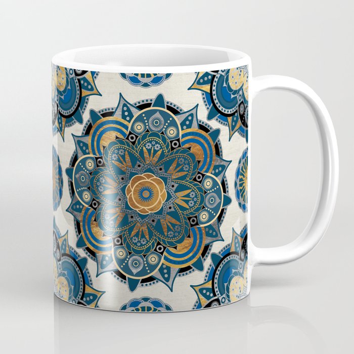 Mandala Blue and Gold Coffee Mug