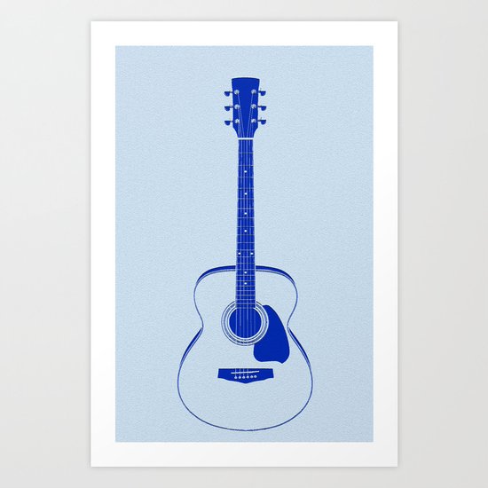 Minimalistic Guitar Art Print