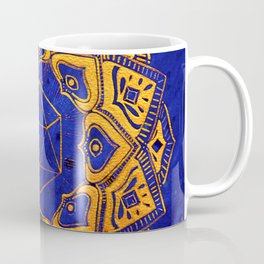 "Cosahedron, sacred geometry"  WATERCOLOR MANDALA (HAND PAINTED) BY ILSE QUEZADA Coffee Mug