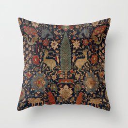 Antique Tapestry Throw Pillow