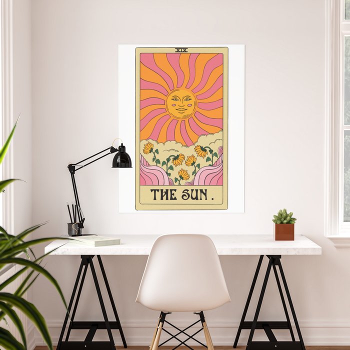 The Sun Tarot Card Poster by Moss and Moon