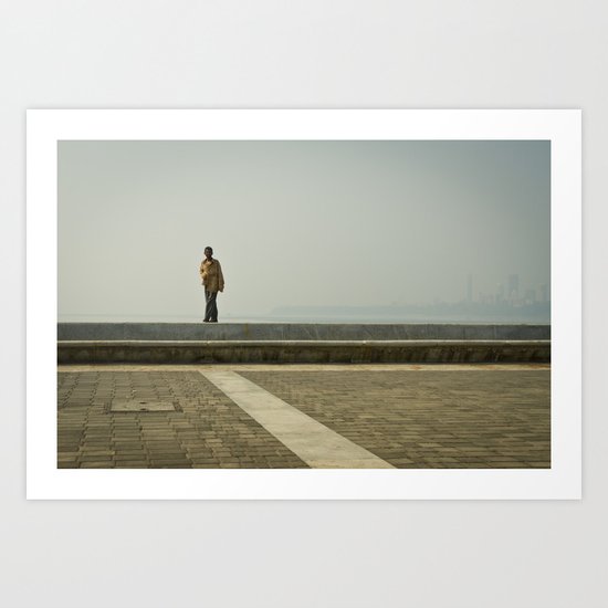 Walk along the Sea Art Print