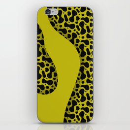 Black & Yellow Color Liquid Wavy Design iPhone Skin