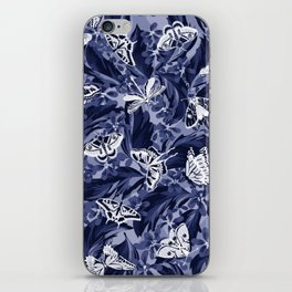 Blue butterflies iPhone Skin