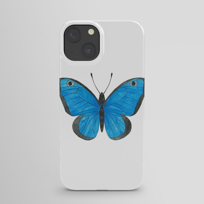 Morpho Butterfly Illustration iPhone Case