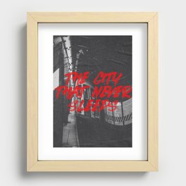city that never sleeps Recessed Framed Print