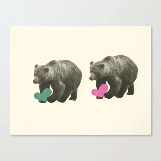 A Bear Romance Canvas Print