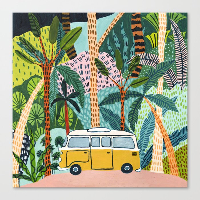 Jungle Camper Canvas Print