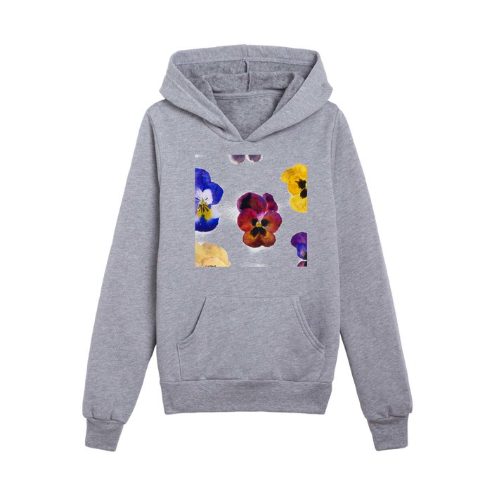 pansies Kids Pullover Hoodie