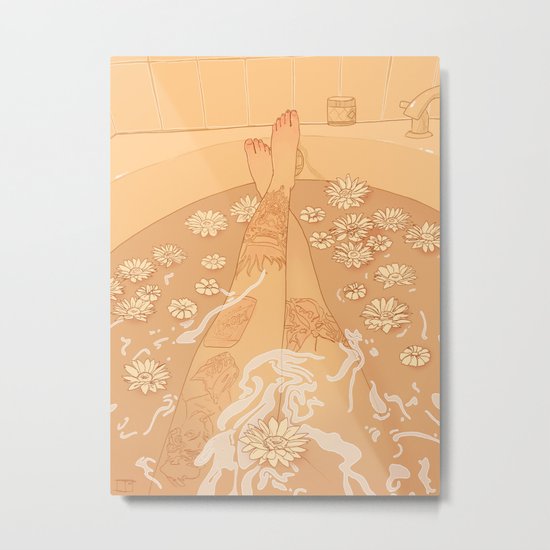 Flower Bath 10 (censored version) Metal Print