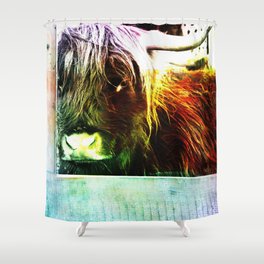 Colorful cow Shower Curtain