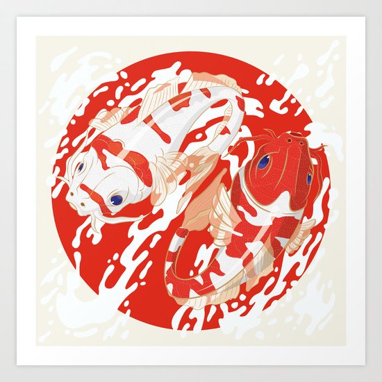KOI Fishes Art Print