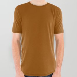 Fractowrap Solid Colors Brown All Over Graphic Tee