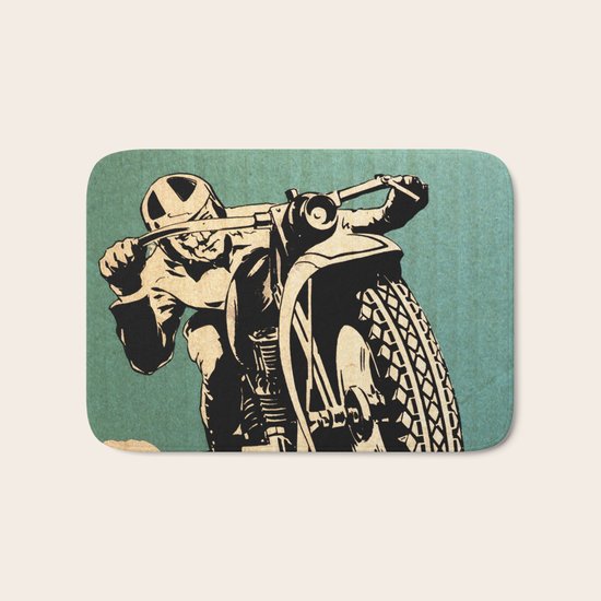 Motorcycle Race Bath Mat