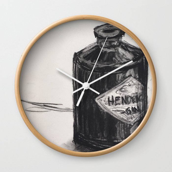 Gin and Charcoal Wall Clock