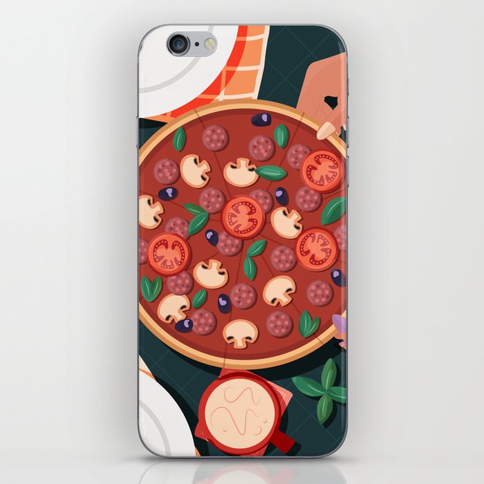 Sharing pizza iPhone Skin