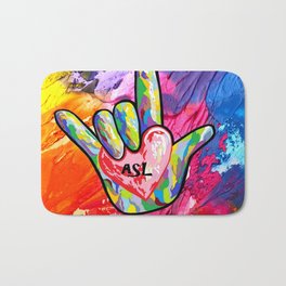 I Love ASL Bright and Beautiful Bath Mat | Eloise, Heart, Painting, Sign, Elaine, Ernst, Brightcolors, Mote, Asl, Schneider 