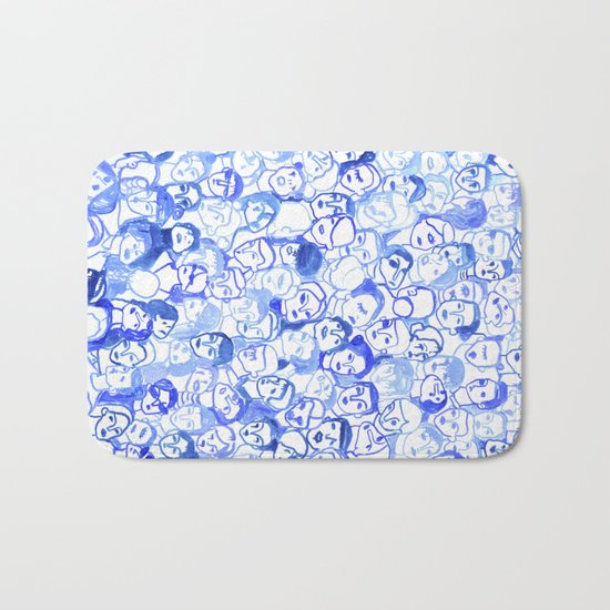 Blue velvet Bath Mat