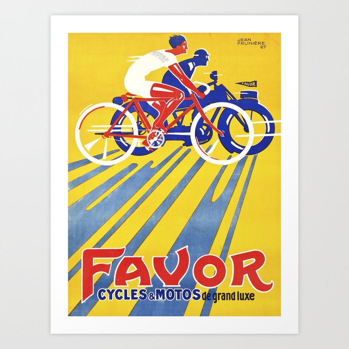 Vintage Bike Ad, Cycling Lover Gift Art Print