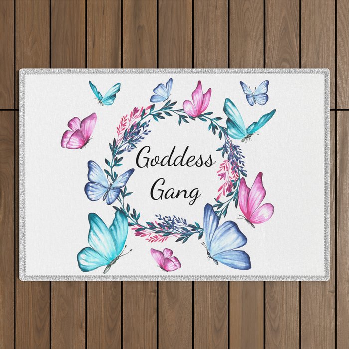 Goddess Gang - Butterflies Outdoor Rug