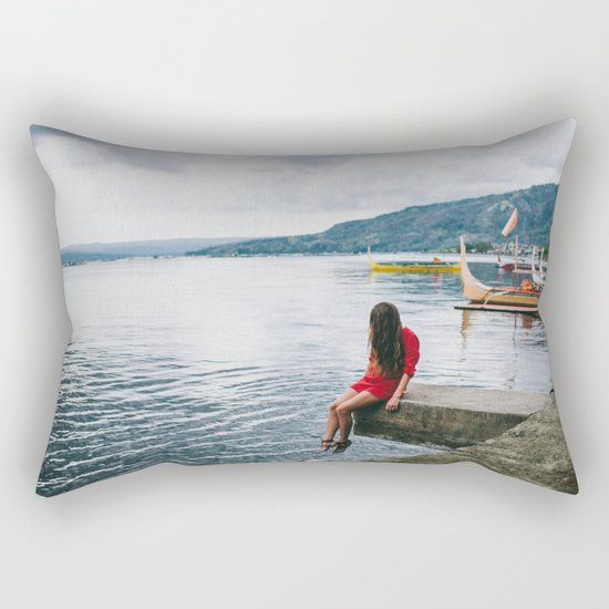 Creepy girl Rectangular Pillow