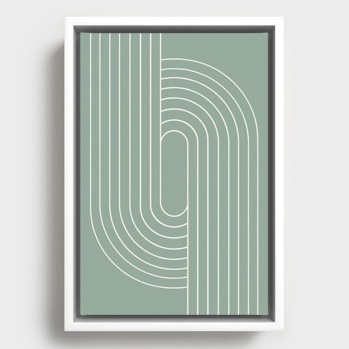 Oval Lines Abstract XLIV Framed Canvas