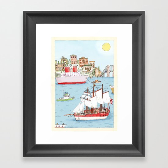 The Harbor Framed Art Print