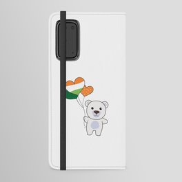 Polar Bear With Ireland Balloons Cute Animals Android Wallet Case