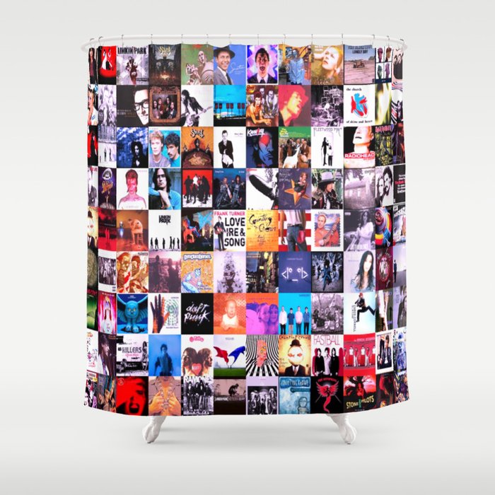 Assorted Title Cover Music, Album Covers Shower Curtain