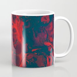 Volcano Based Red Droppings Watercolor Painting Coffee Mug