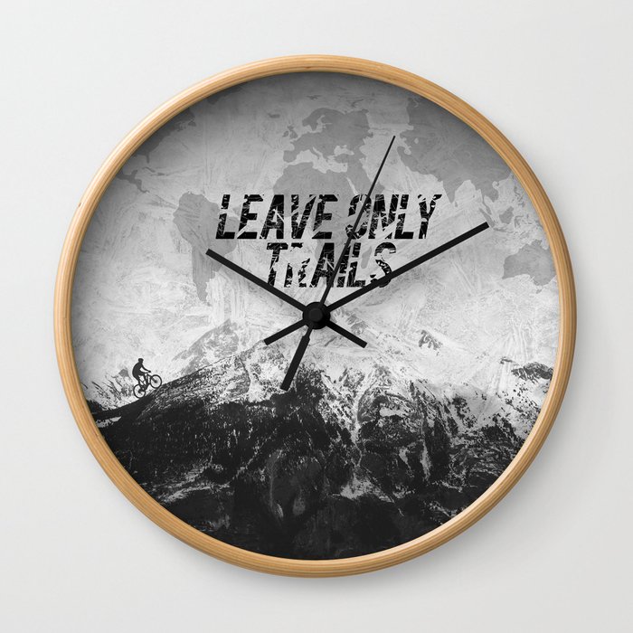 Leave Only Trails Wall Clock