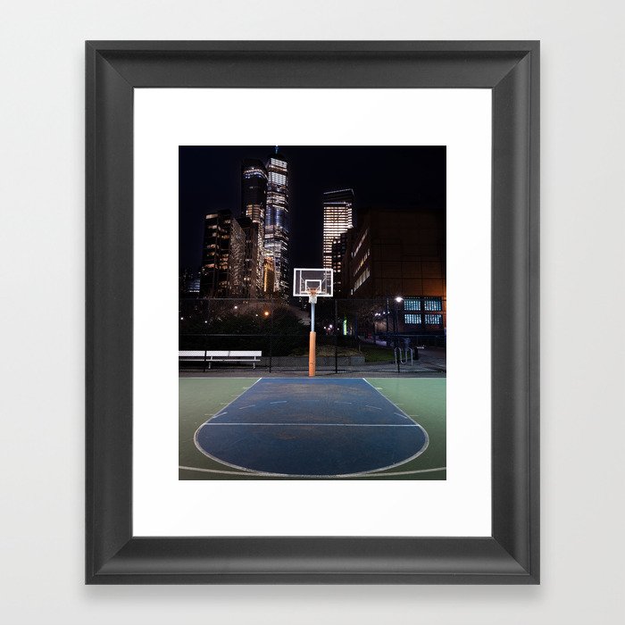 Basketball court New York City Framed Art Print