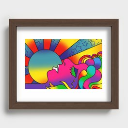 peter max inspired Recessed Framed Print