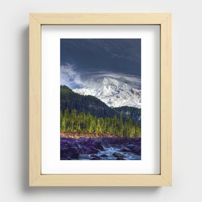 Mount Rainer Recessed Framed Print