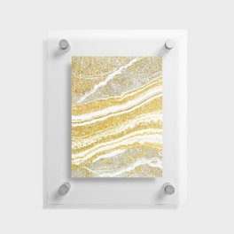 Gold Geode Shimmer Floating Acrylic Print