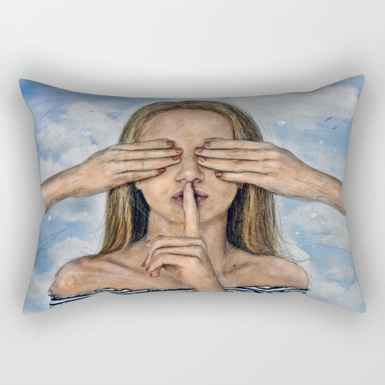 Silence in the Dark Rectangular Pillow
