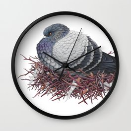 Rock Pigeon Wall Clock