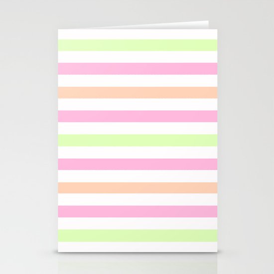 SHERBET STRIPES 2 Stationery Cards