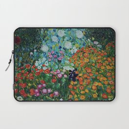 Flower Garden Riot of Colors by Gustav Klimt Laptop Sleeve