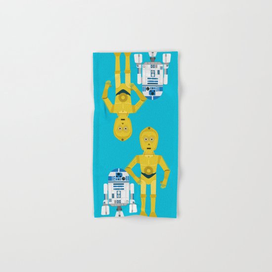 C3P0 and R2D2 vector Hand & Bath Towel