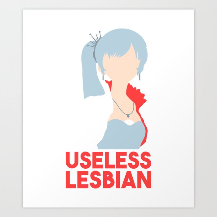 Useless Lesbian T Shirt Pride LGBTQ Sexuality Gender Art Print