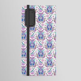 Luxe Pineapple // Peacock on White Android Wallet Case