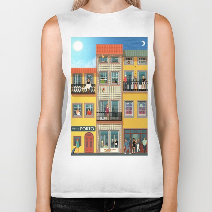 Porto Houses - Portugal Biker Tank