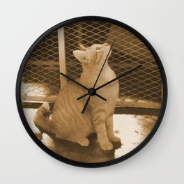 Cat Observe Spotted Wall Clock