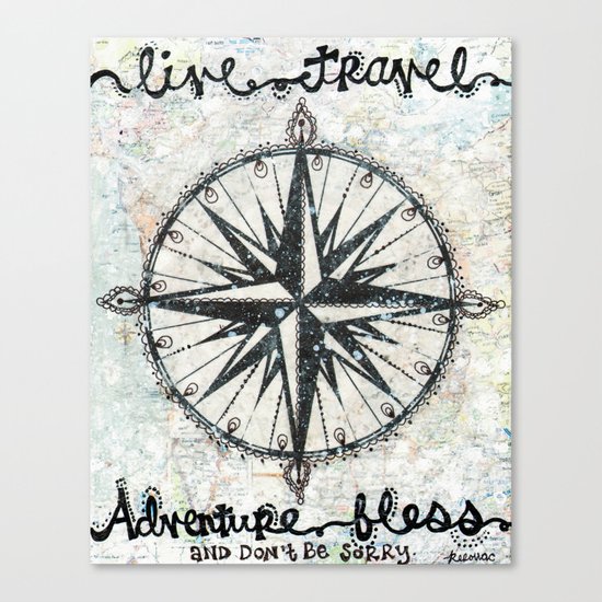 Live Travel Adventure Bless Canvas Print