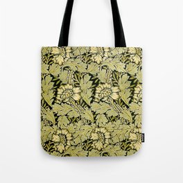 William Morris Anemone Green Leaves and Flowers Tote Bag