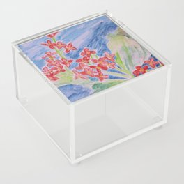 Red Flower Acrylic Box