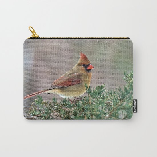 Waiting for Christmas Cardinal Carry-All Pouch