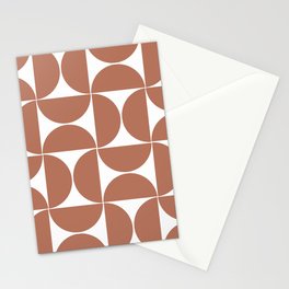 Skin tone mid century modern geometric shapes Stationery Card